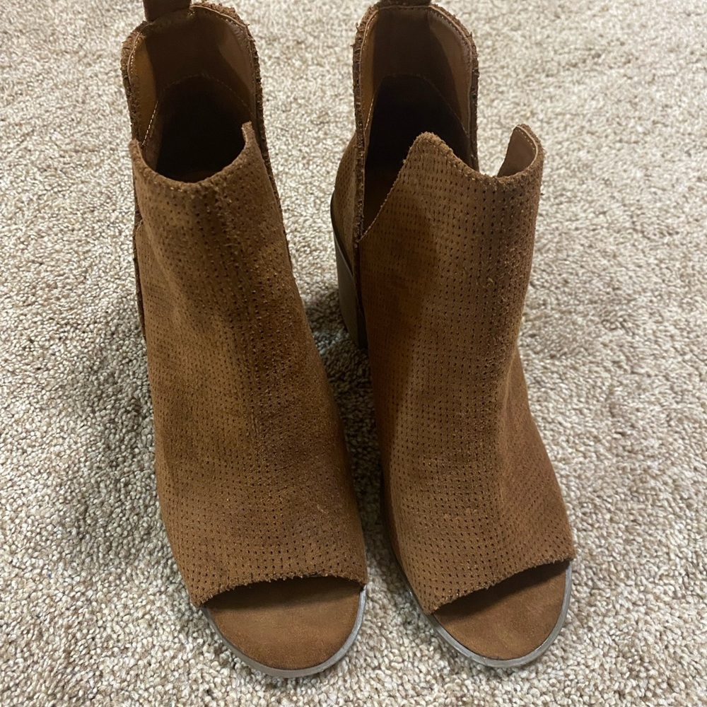 Open toe booties from target. New with tags